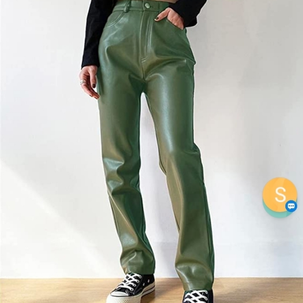 Faux leather pant